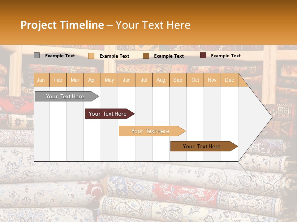 Tapestry Texture Flower PowerPoint Template