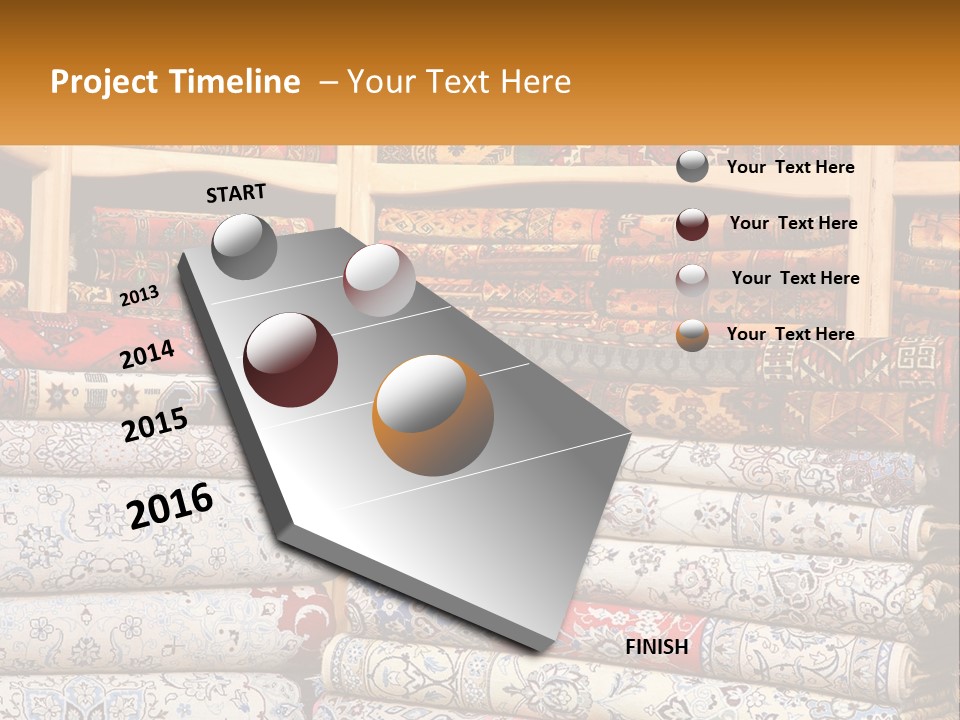 Tapestry Texture Flower PowerPoint Template