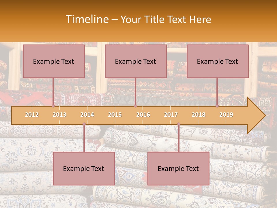 Tapestry Texture Flower PowerPoint Template