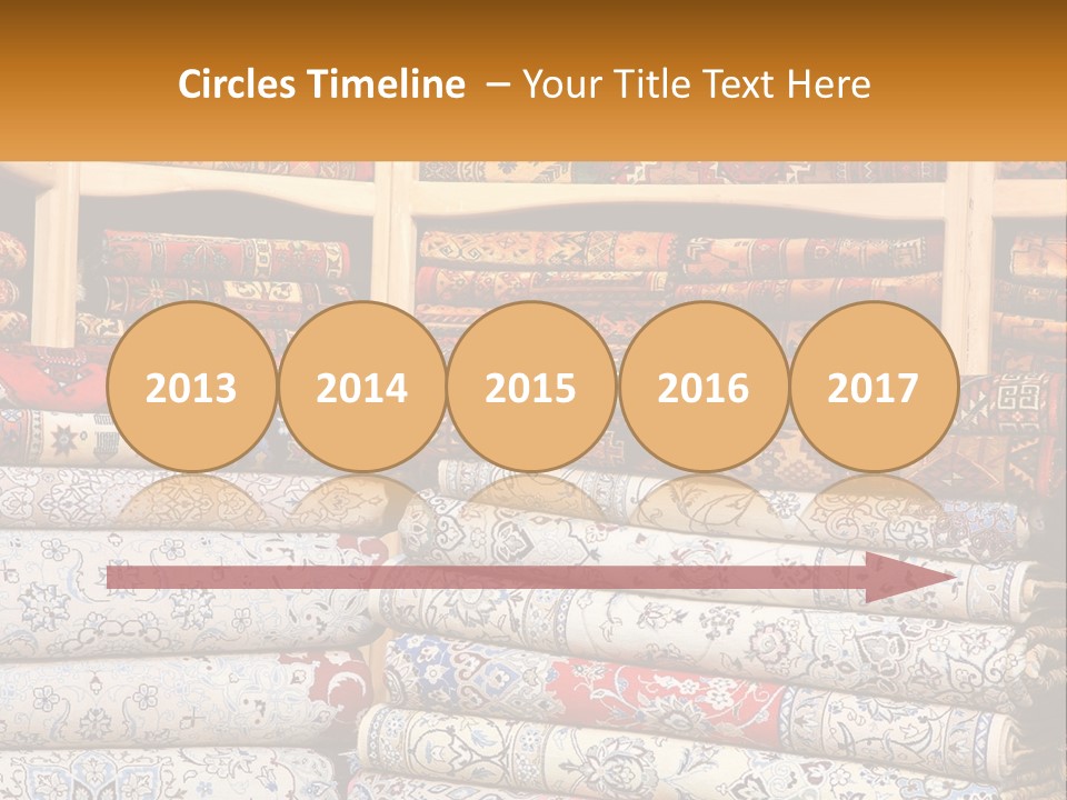 Tapestry Texture Flower PowerPoint Template