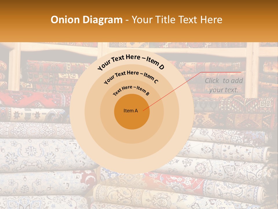 Tapestry Texture Flower PowerPoint Template