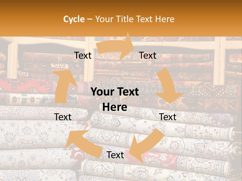 Tapestry Texture Flower PowerPoint Template