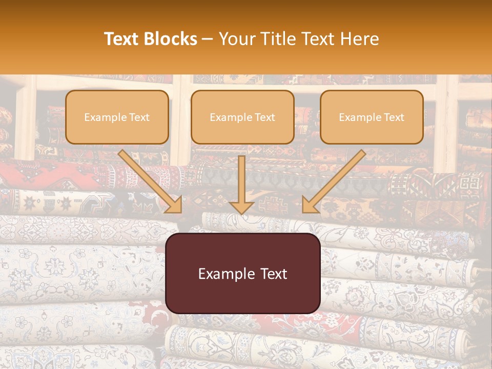 Tapestry Texture Flower PowerPoint Template