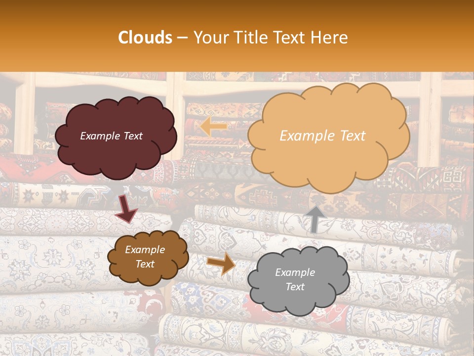 Tapestry Texture Flower PowerPoint Template