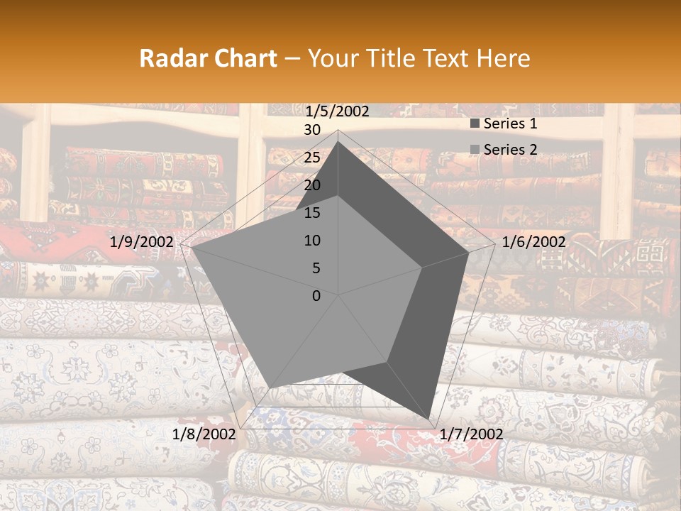 Tapestry Texture Flower PowerPoint Template