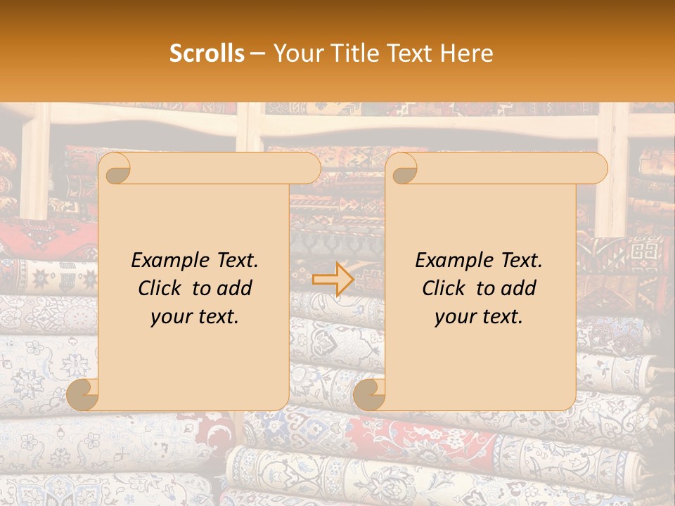 Tapestry Texture Flower PowerPoint Template