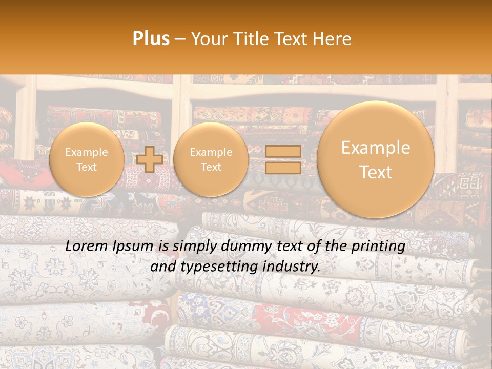 Tapestry Texture Flower PowerPoint Template