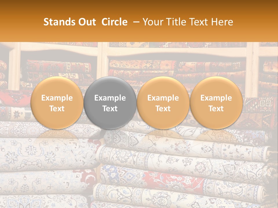 Tapestry Texture Flower PowerPoint Template