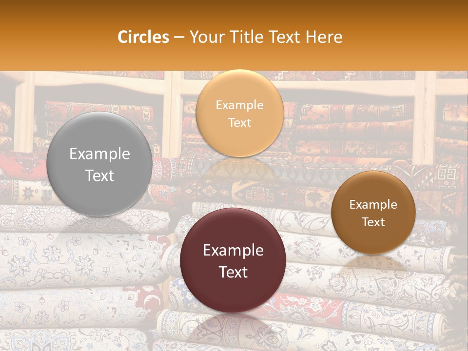 Tapestry Texture Flower PowerPoint Template