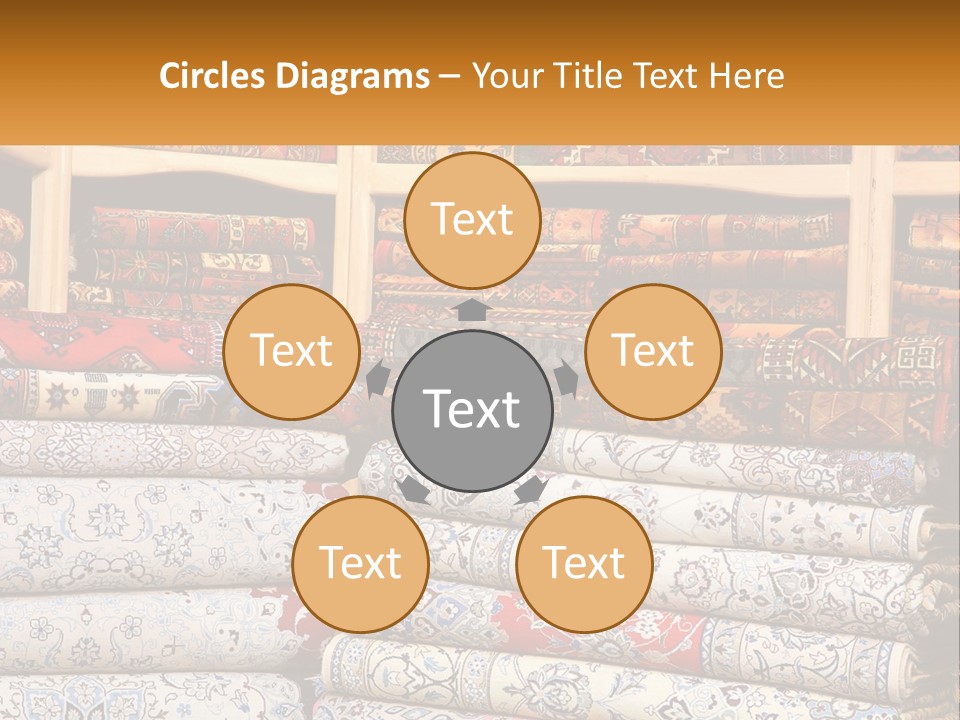 Tapestry Texture Flower PowerPoint Template