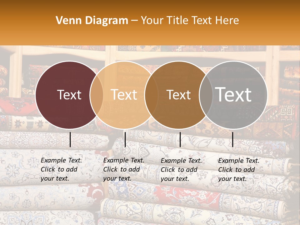 Tapestry Texture Flower PowerPoint Template