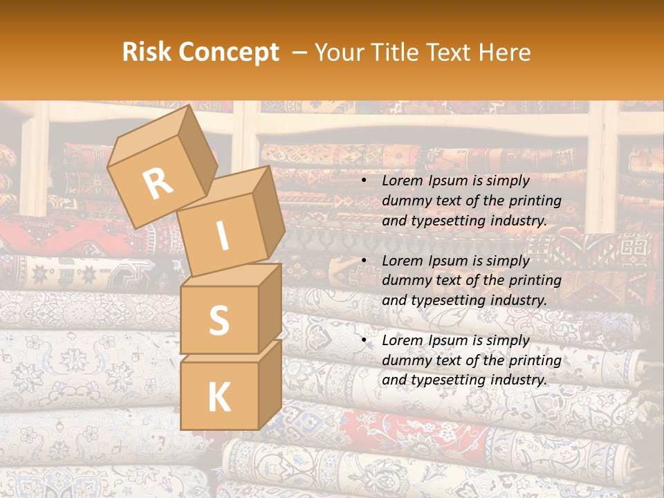 Tapestry Texture Flower PowerPoint Template