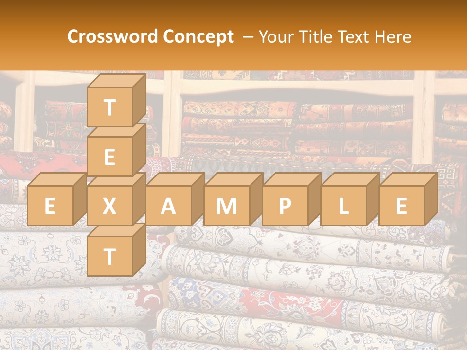 Tapestry Texture Flower PowerPoint Template