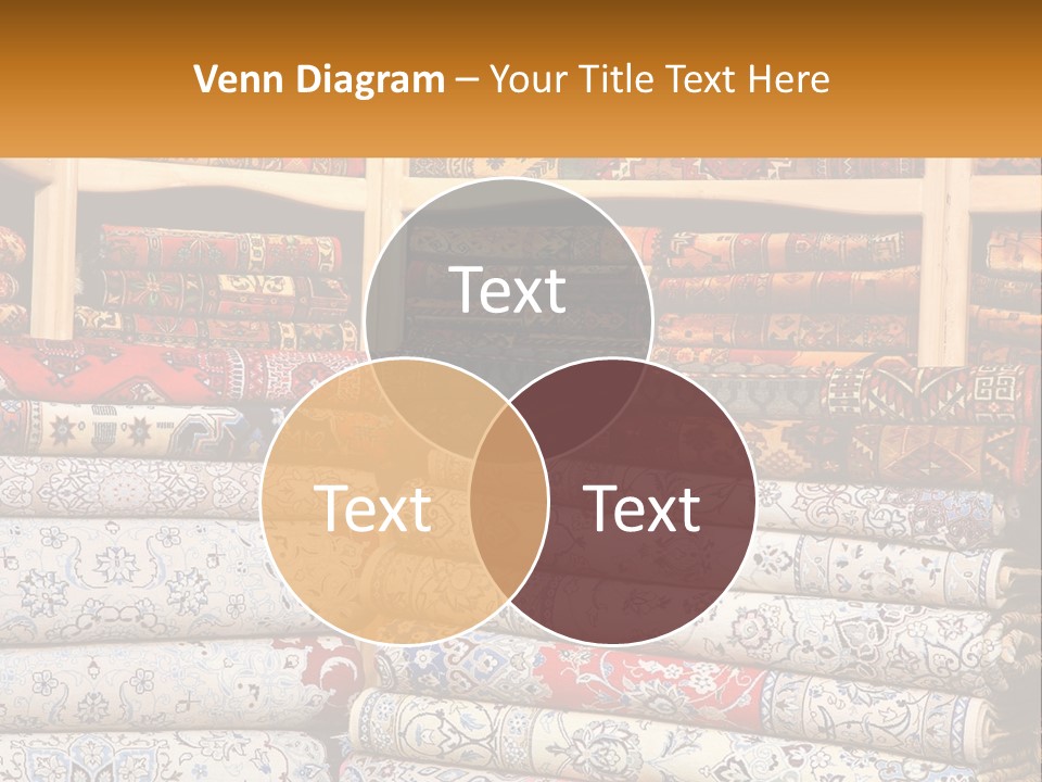 Tapestry Texture Flower PowerPoint Template