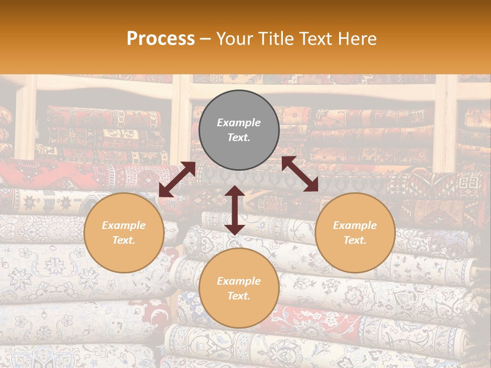 Tapestry Texture Flower PowerPoint Template