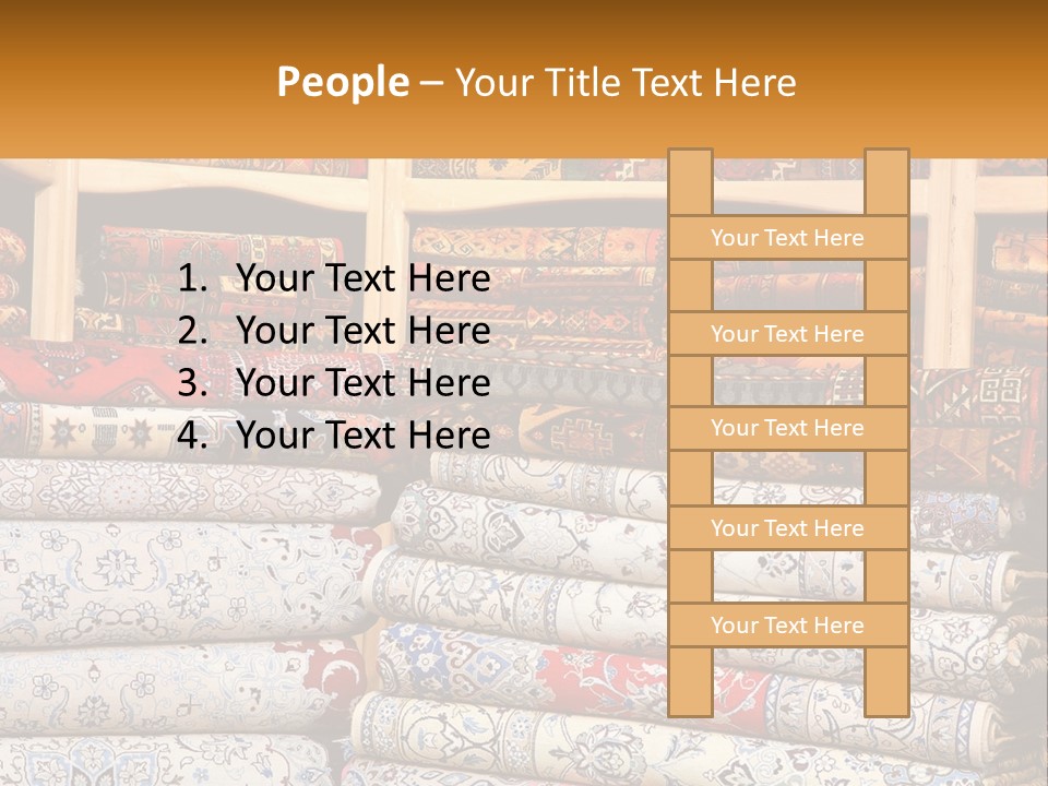 Tapestry Texture Flower PowerPoint Template