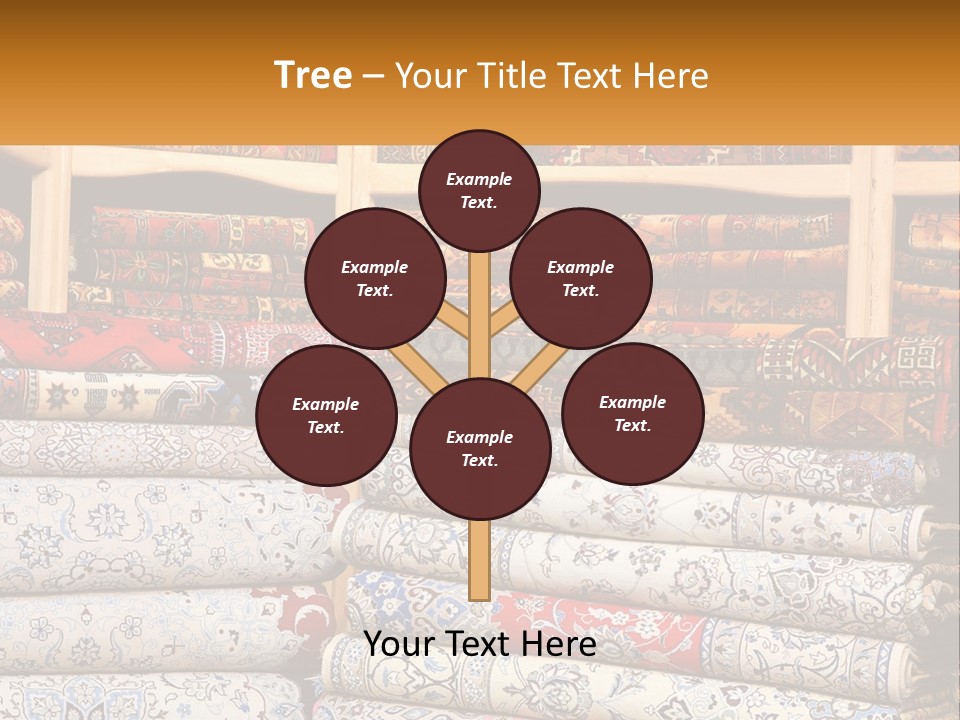 Tapestry Texture Flower PowerPoint Template