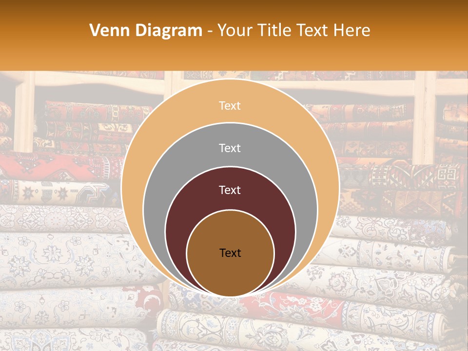 Tapestry Texture Flower PowerPoint Template