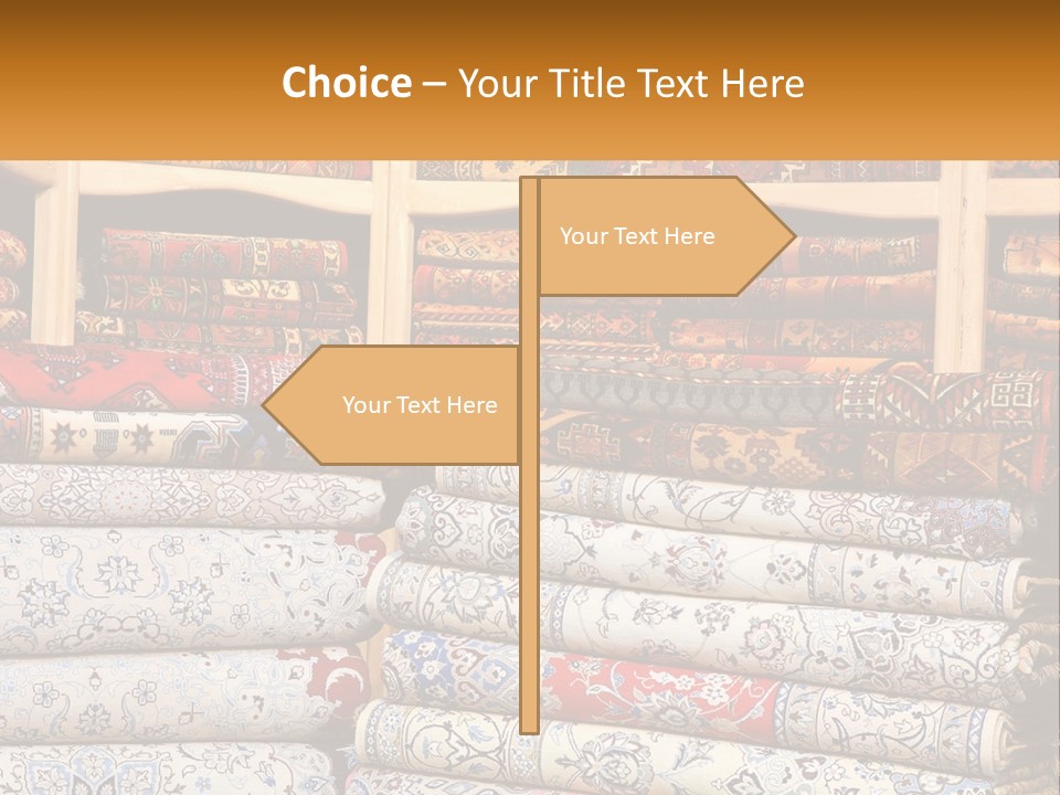 Tapestry Texture Flower PowerPoint Template