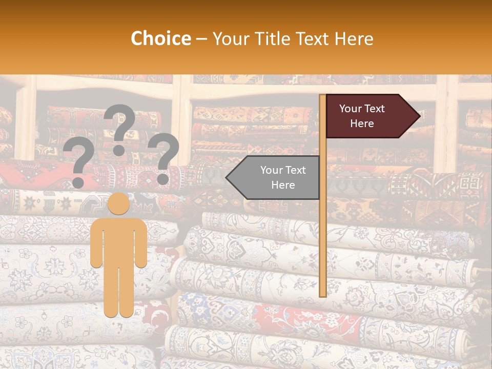 Tapestry Texture Flower PowerPoint Template