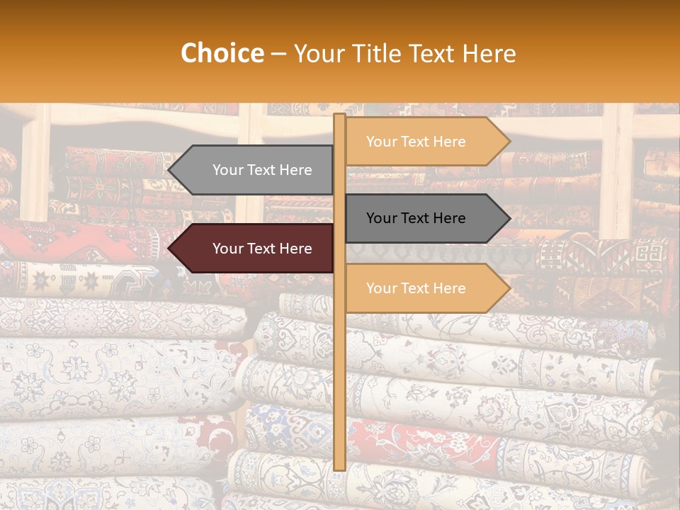 Tapestry Texture Flower PowerPoint Template