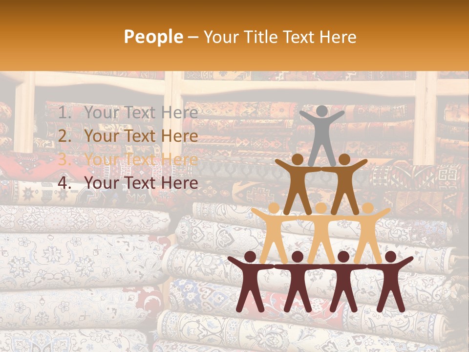 Tapestry Texture Flower PowerPoint Template