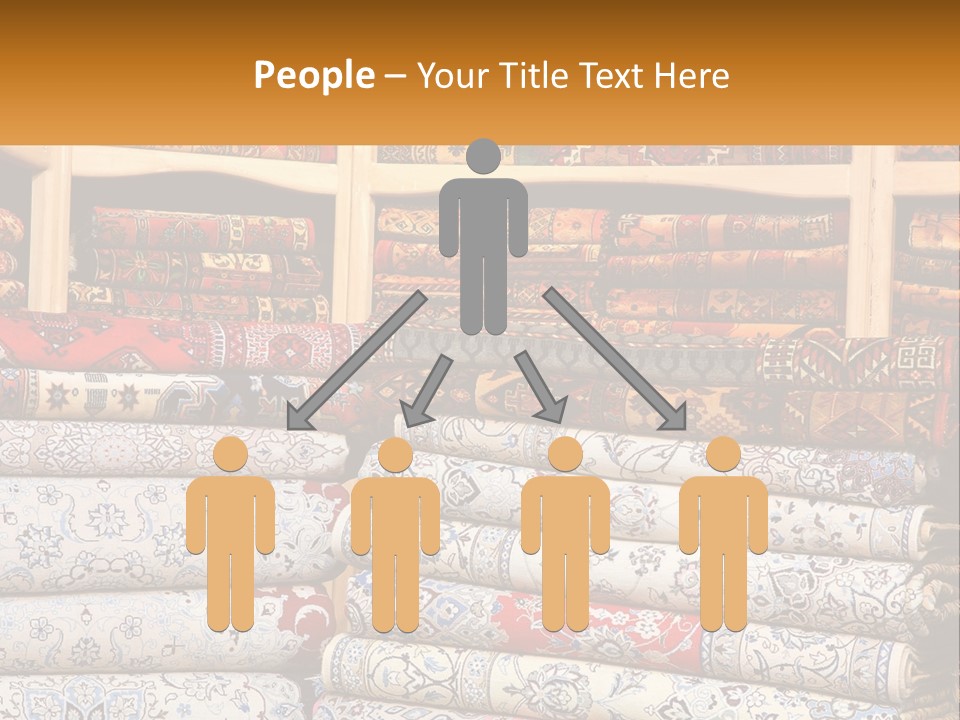 Tapestry Texture Flower PowerPoint Template