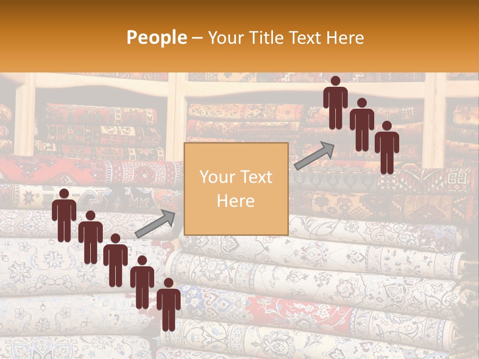 Tapestry Texture Flower PowerPoint Template