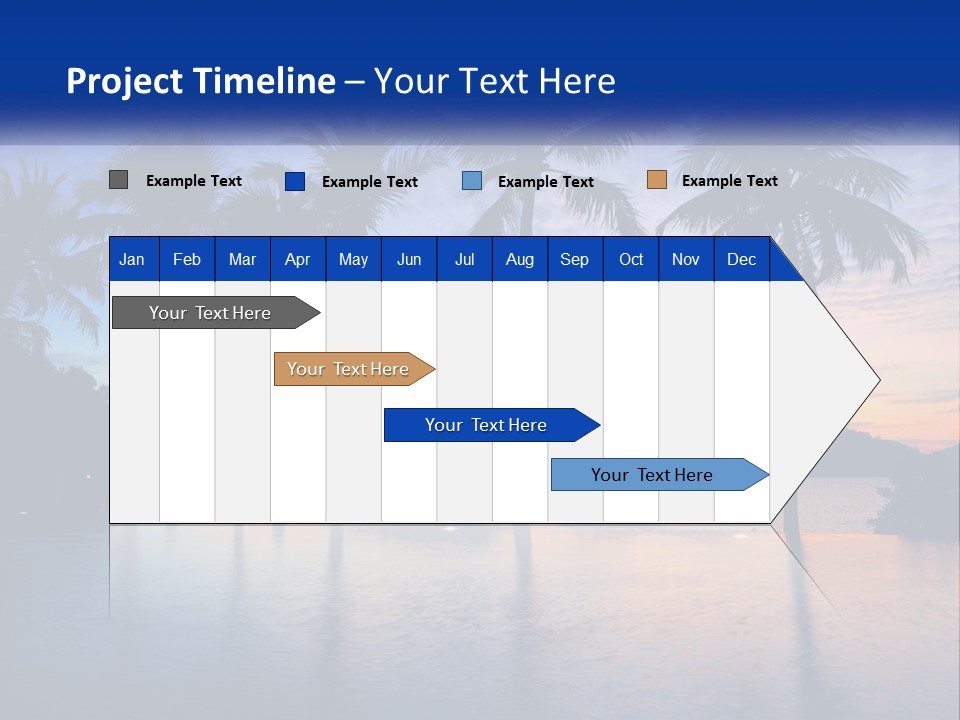 Ocean Beach Wallpaper PowerPoint Template