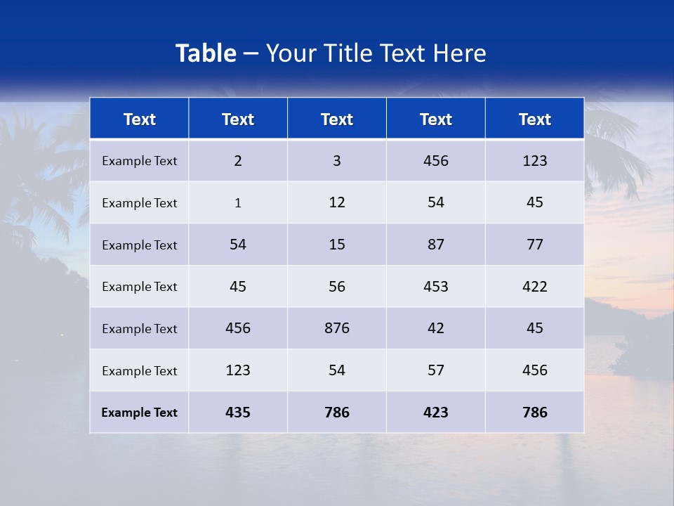 Ocean Beach Wallpaper PowerPoint Template