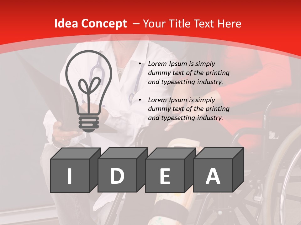 Handicapped Women Orthopedics PowerPoint Template