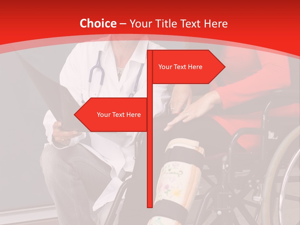 Handicapped Women Orthopedics PowerPoint Template