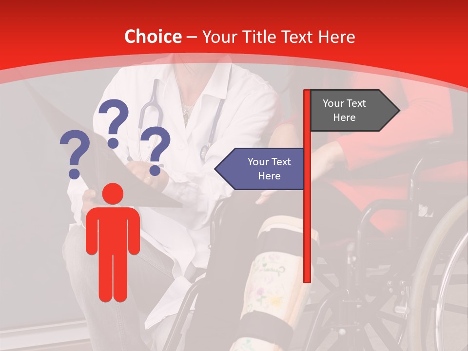 Handicapped Women Orthopedics PowerPoint Template