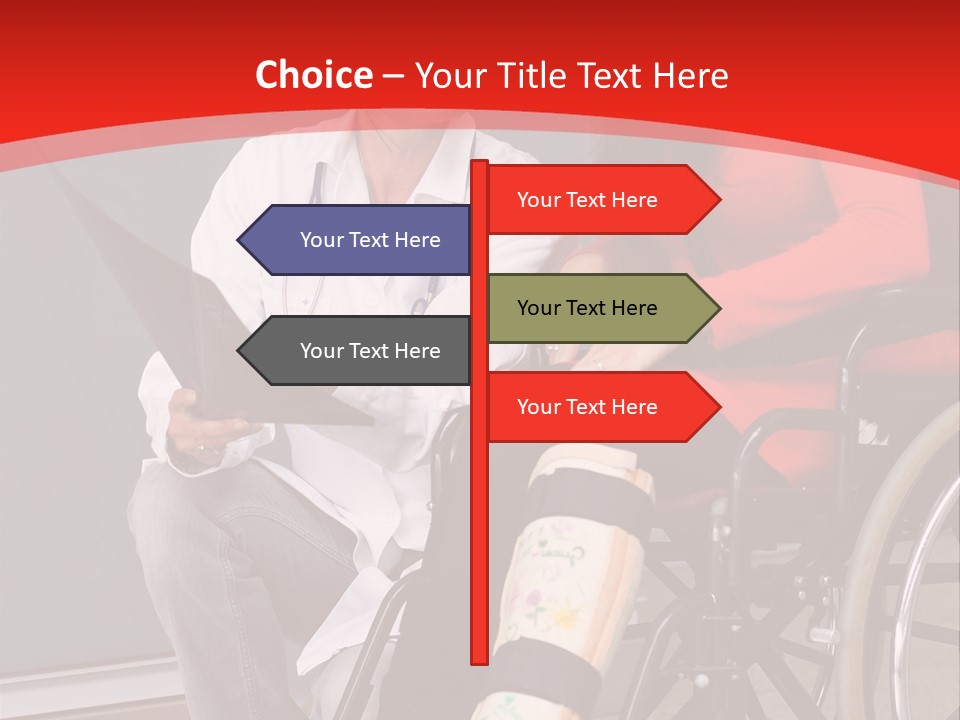 Handicapped Women Orthopedics PowerPoint Template
