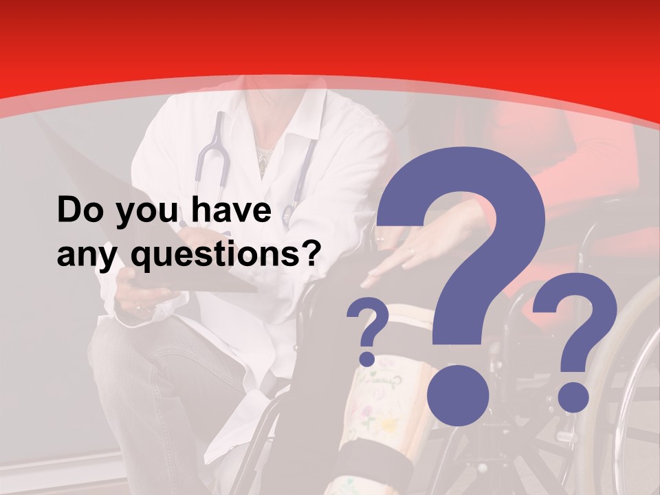 Handicapped Women Orthopedics PowerPoint Template