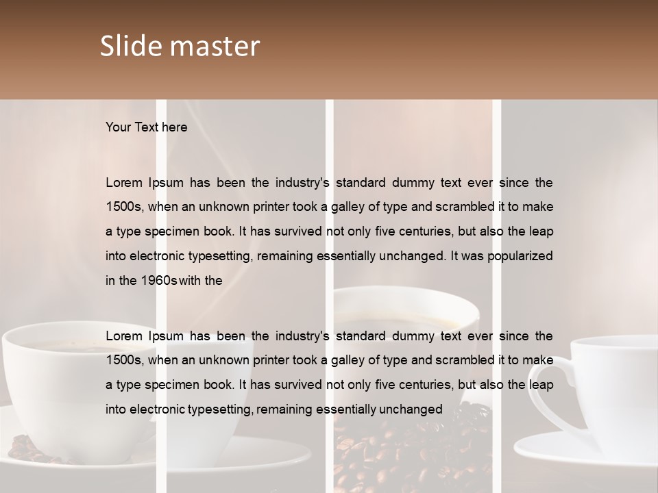 Dark Mug Bean PowerPoint Template
