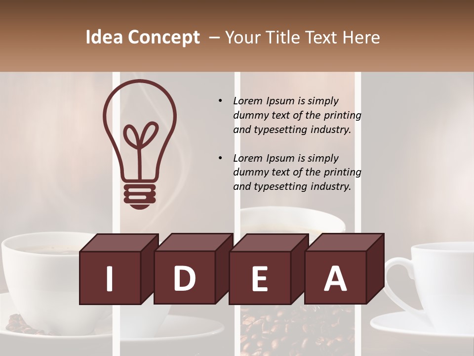 Dark Mug Bean PowerPoint Template
