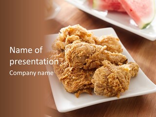 Unhealthy Meat Restaurant PowerPoint Template