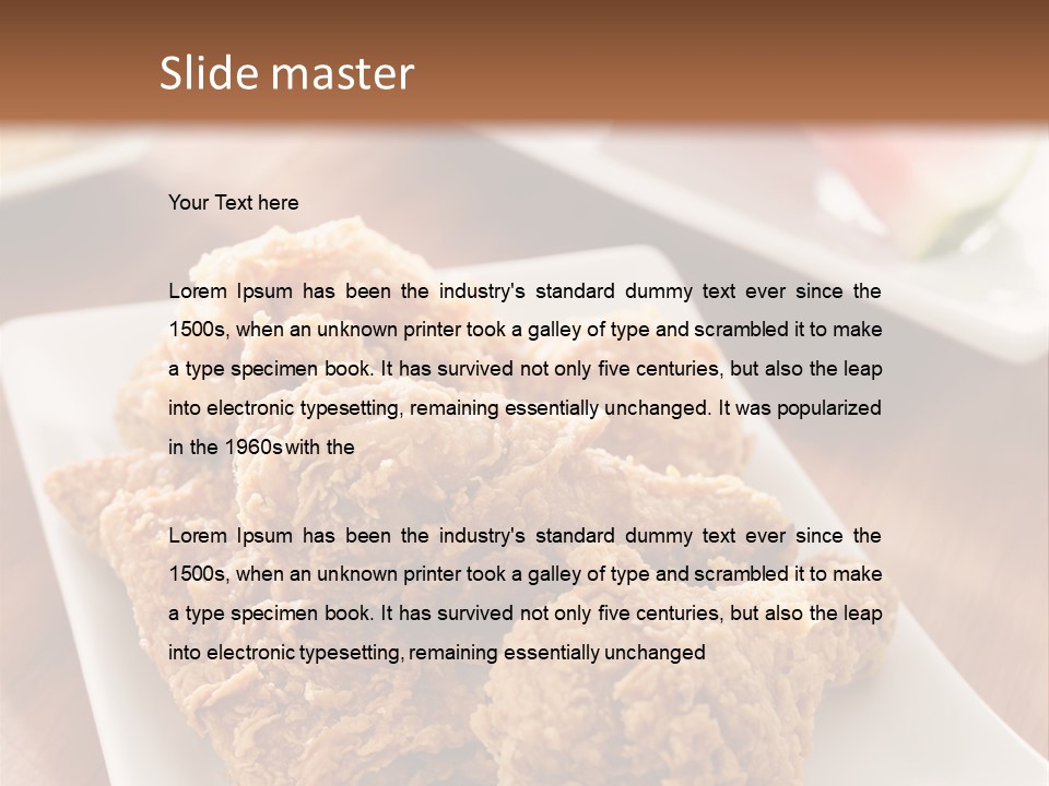 Unhealthy Meat Restaurant PowerPoint Template