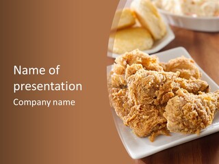 Cooked Golden Restaurant PowerPoint Template
