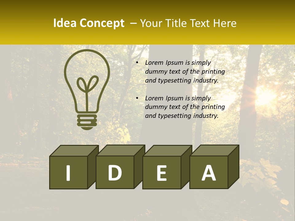 Bright Solitude Green PowerPoint Template