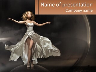 Magical Gray Model PowerPoint Template
