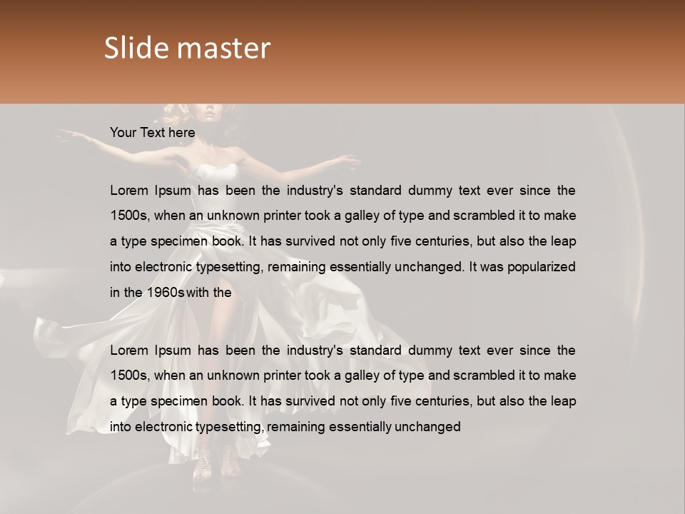 Magical Gray Model PowerPoint Template