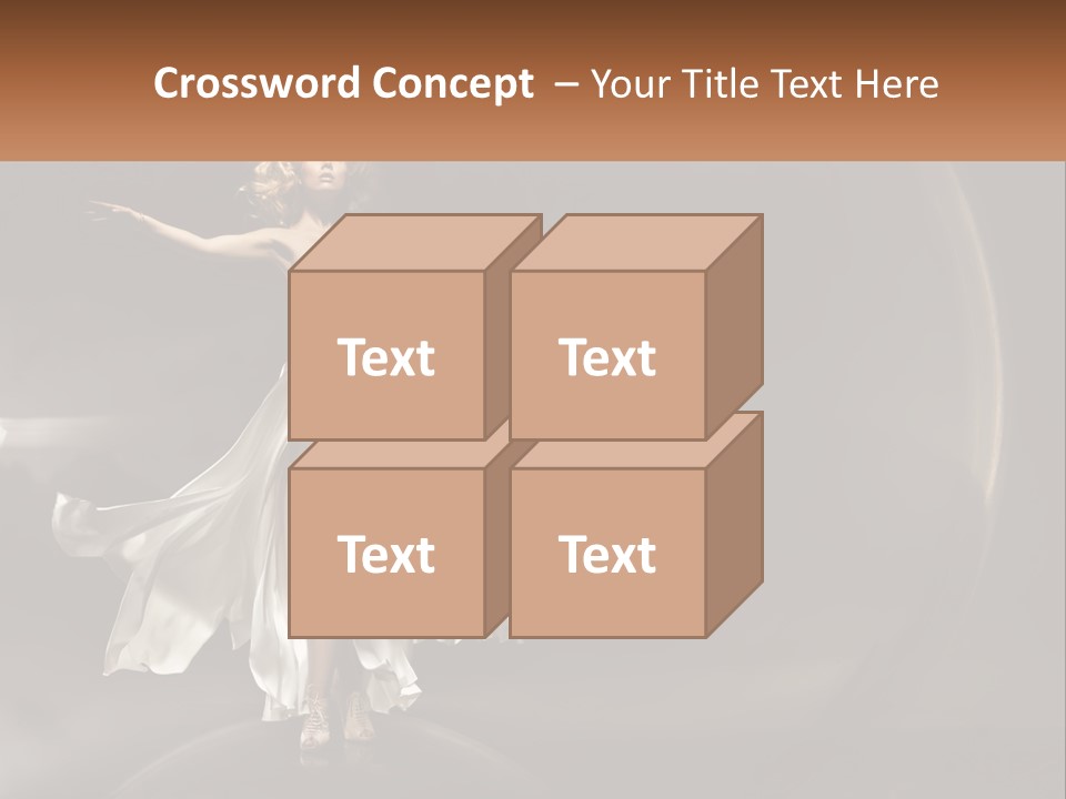 Magical Gray Model PowerPoint Template