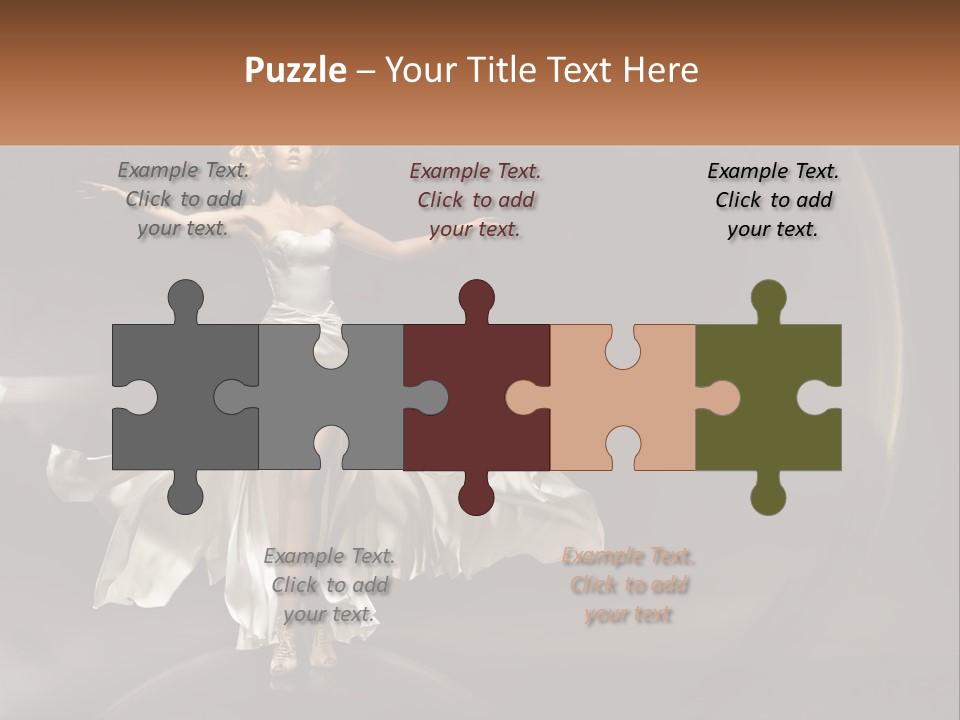 Magical Gray Model PowerPoint Template