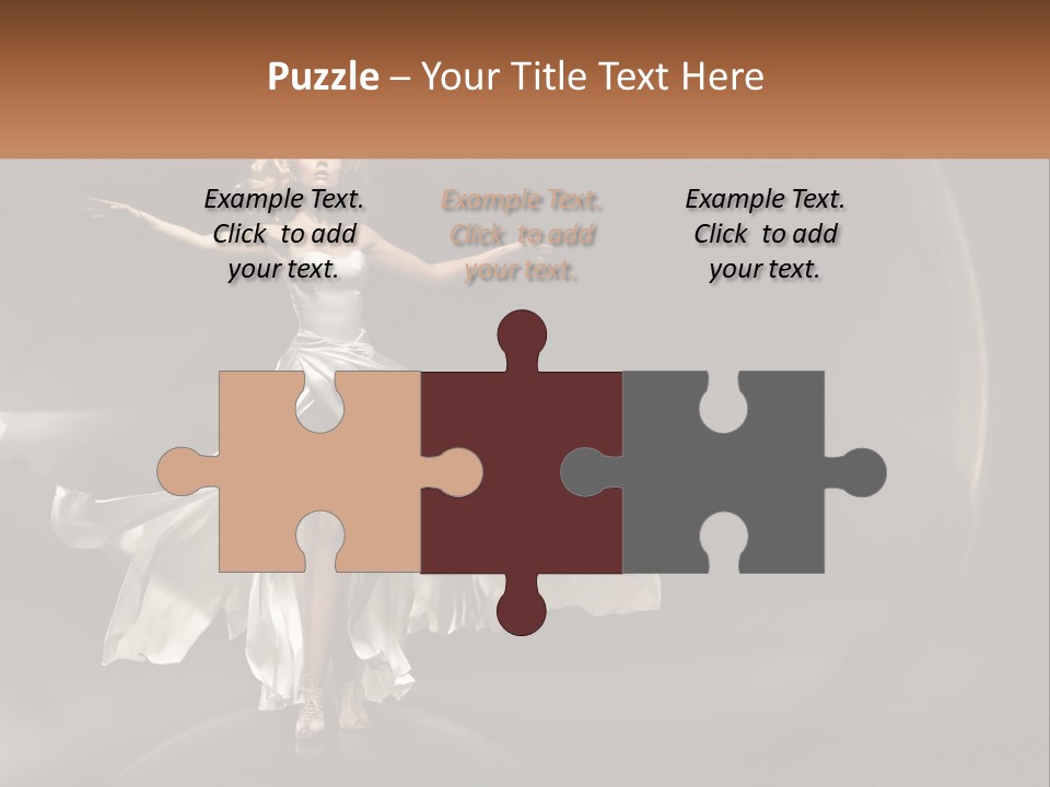 Magical Gray Model PowerPoint Template