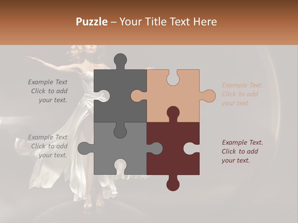 Magical Gray Model PowerPoint Template