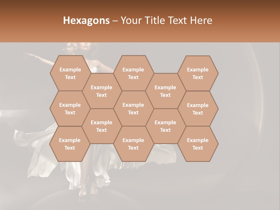 Magical Gray Model PowerPoint Template