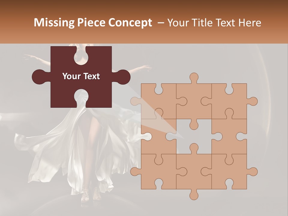 Magical Gray Model PowerPoint Template