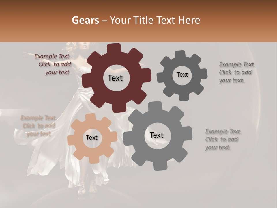 Magical Gray Model PowerPoint Template